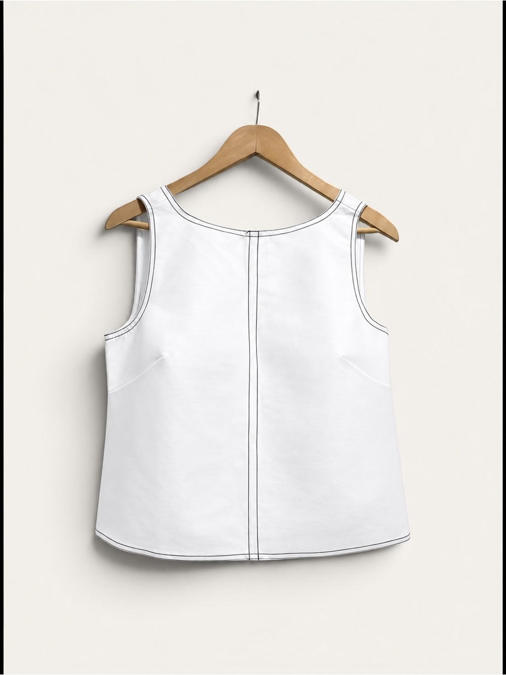 J. Crew White Sleeveless Shell Tank Top